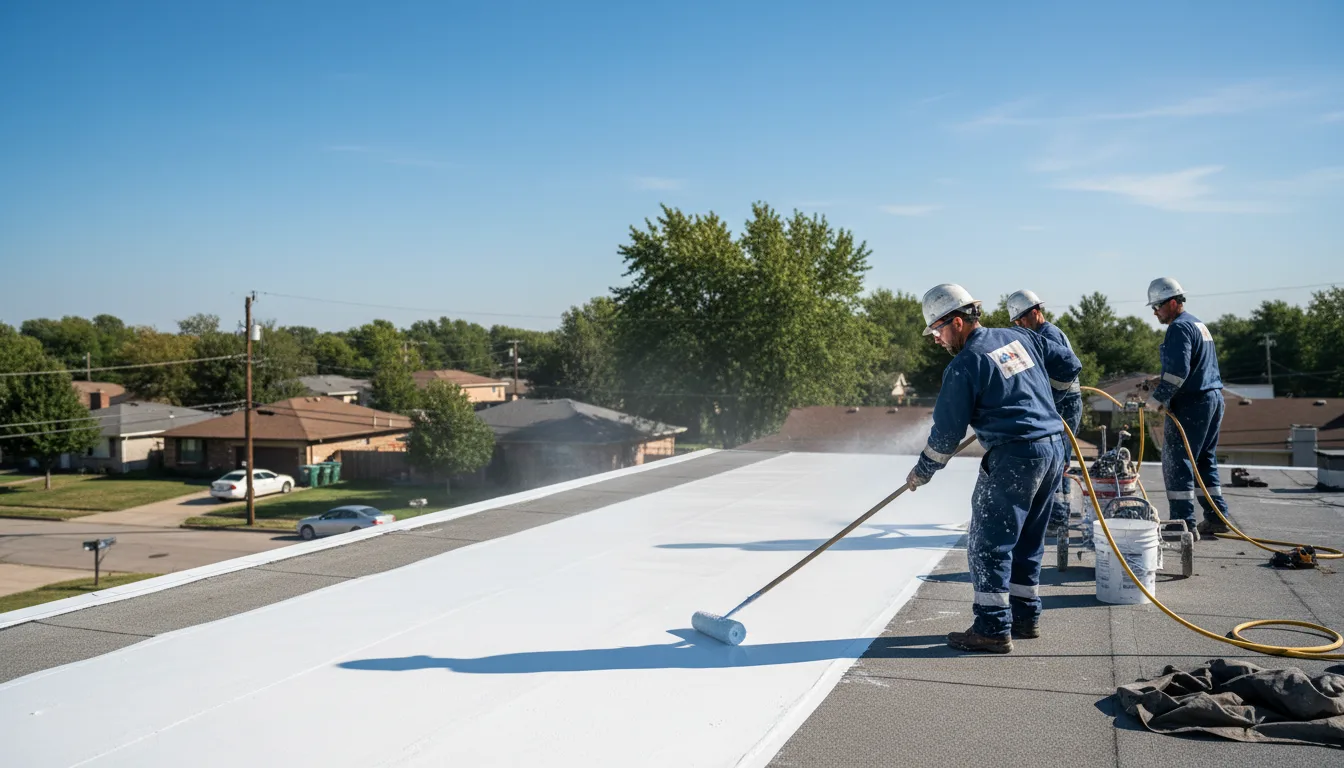 Commercial roof coating in Chambersburg, IL near me